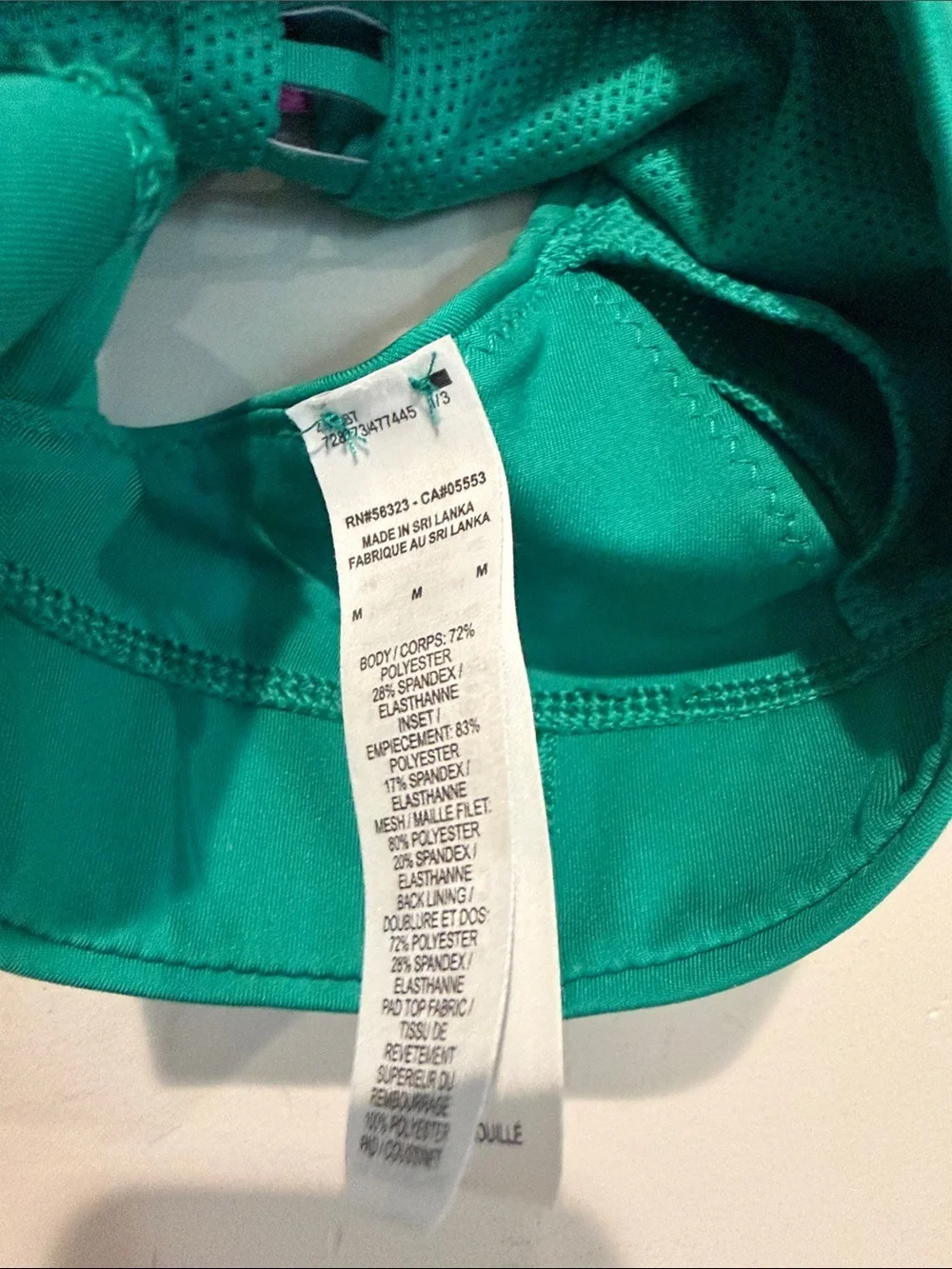 Nike Teal sports bra Sports Crop Top with Rainbow Stripe.